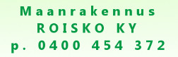 Maanrakennus Roisko Ky logo